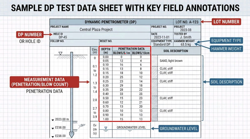 Sample deposited plan showing lot number and DP number fields