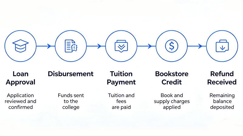 Student loan disbursement timeline for tuition and books