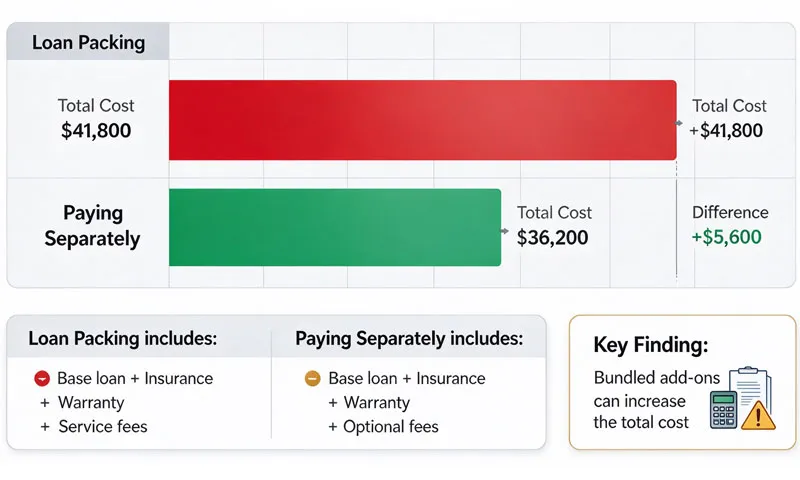 loan packing cost comparison chart