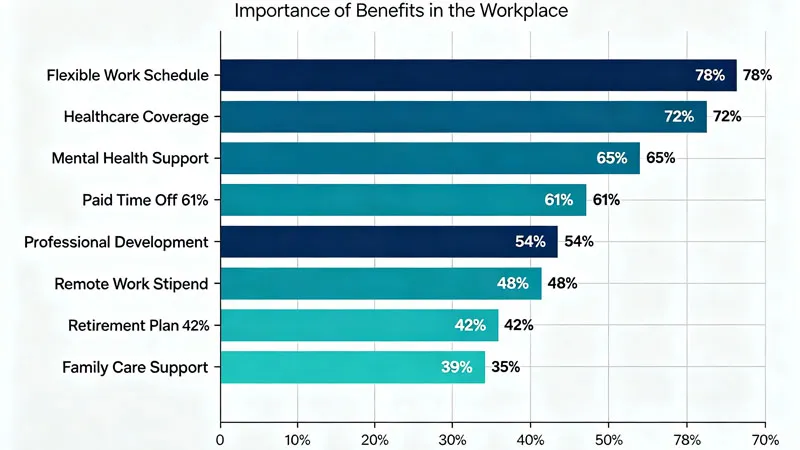 2025 employee benefits priority ranking chart by SHRM