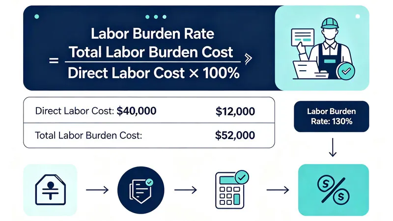 labor burden rate formula calculation example