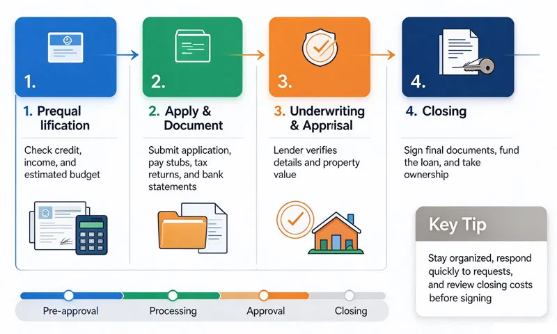 mortgage loan process timeline from prequalification to closing